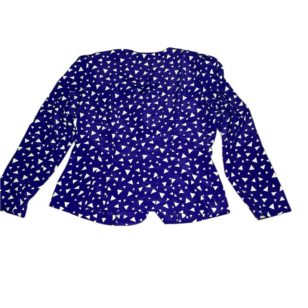 Purple Geometric Pattern Blouse - Picture 4 of 5